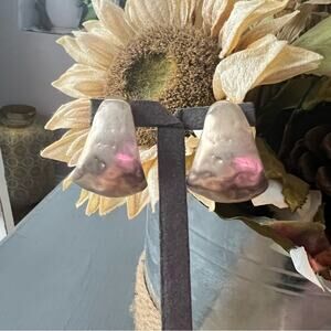 Anne Klein Vintage Silver Tone Clip on Earrings